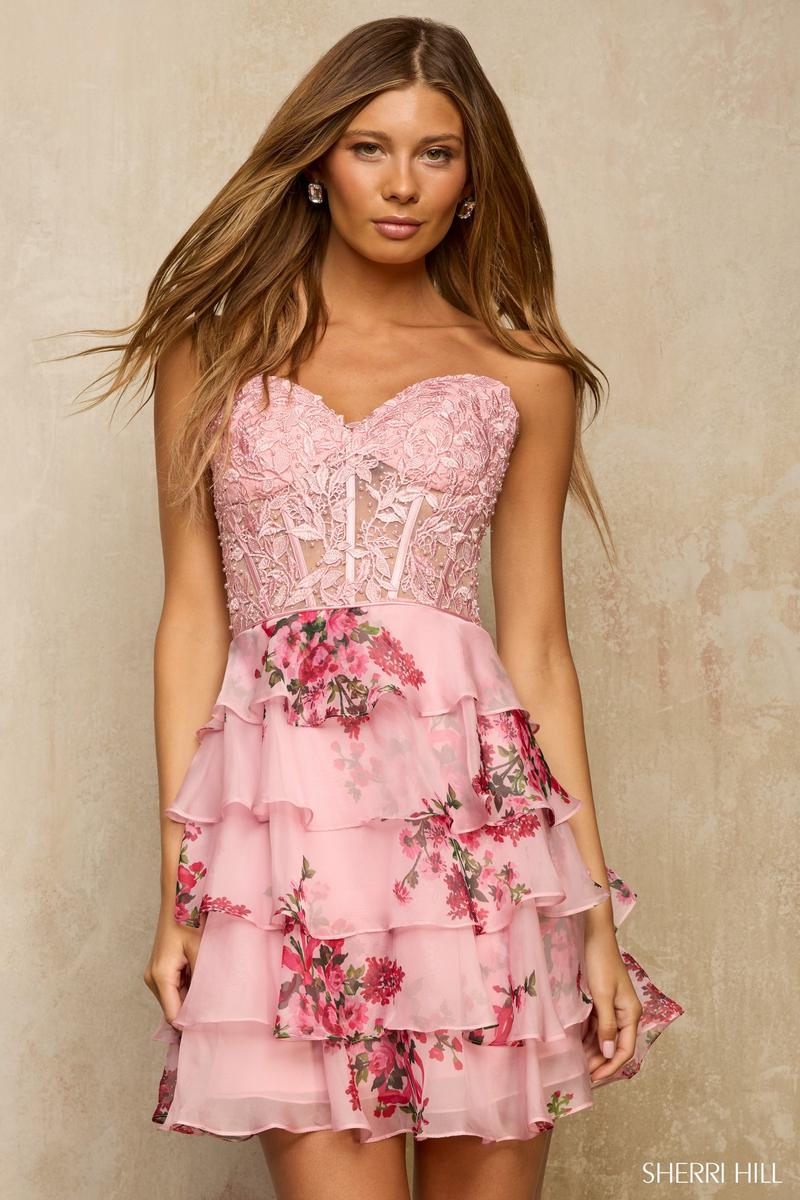 Sherri Hill Dress 57570 - Strapless Sweetheart Short A-Line