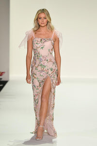 Sherri Hill Dress 57602 - Floral Embellished Long Fitted Gown