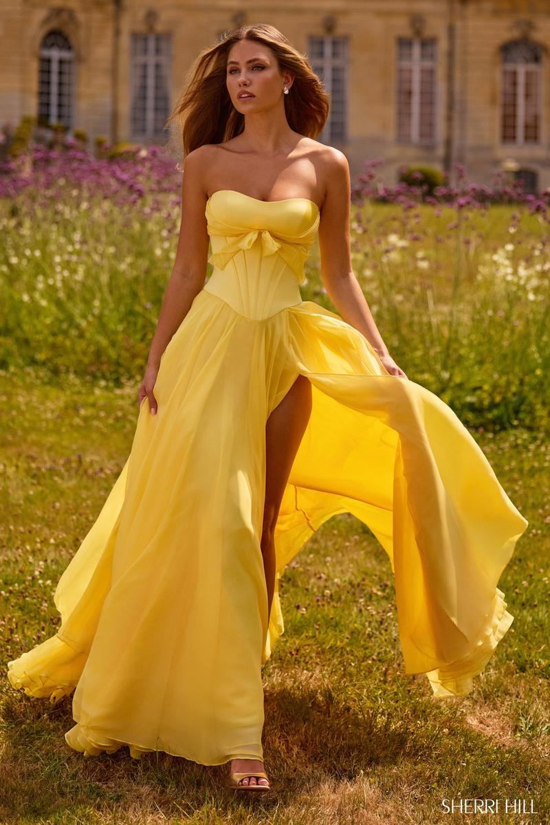 Sherri Hill Dress 57810 - Strapless Long A-Line Gown