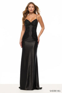 Sherri Hill Dress 57821 - Spaghetti Strap Fitted Gown