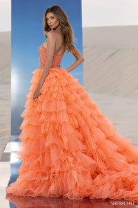 Sherri Hill Dress 67004 - Strapless Ruffled Ballgown