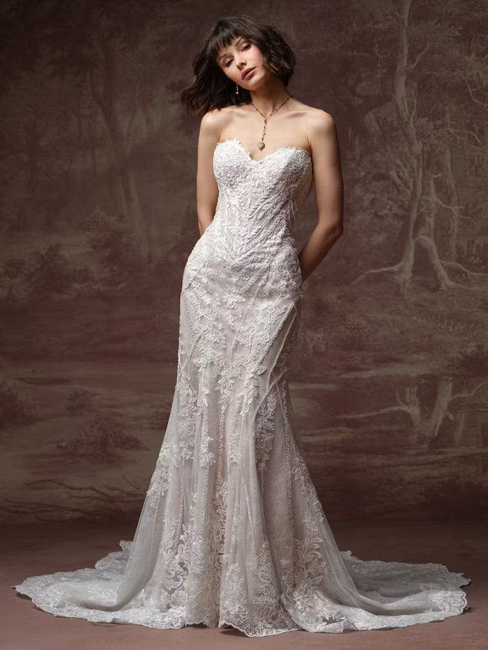 34841-Intricate lace motif bodice sweetheart neckline wedding gown