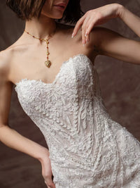 34841-Intricate lace motif bodice sweetheart neckline wedding gown