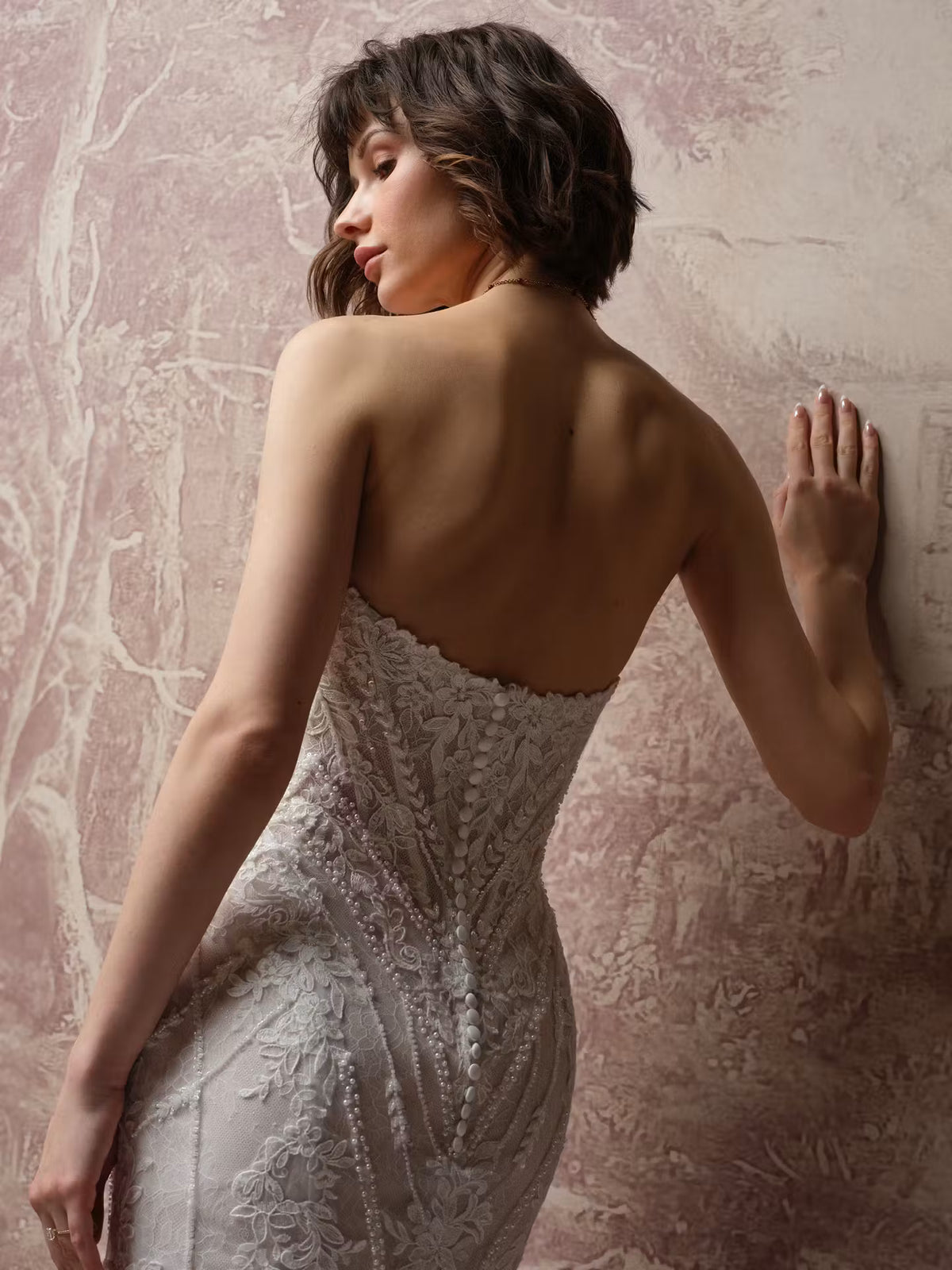 34841-Intricate lace motif bodice sweetheart neckline wedding gown