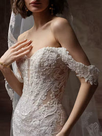 34838-Sultry Beaded Illusion Lace Wedding Dress