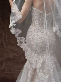 34838-Sultry Beaded Illusion Lace Wedding Dress