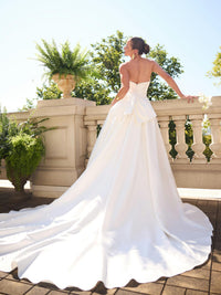 34333 - Cat Eye Ballgown with Thigh High Slit