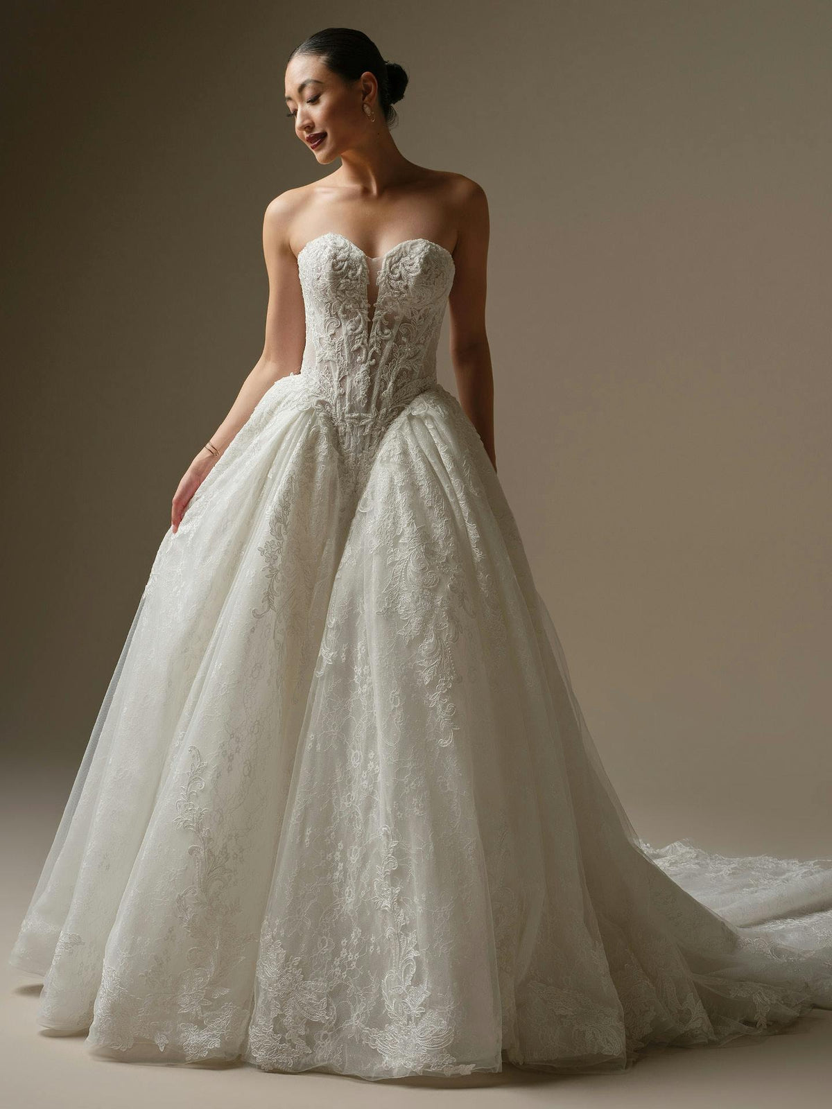 34336 - Intricate Lace Ballgown with Glamourous Sparkle