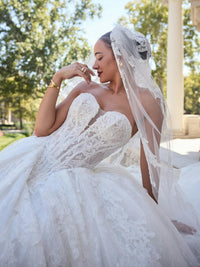 34336 - Intricate Lace Ballgown with Glamourous Sparkle