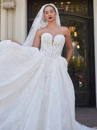 34336 - Intricate Lace Ballgown with Glamourous Sparkle