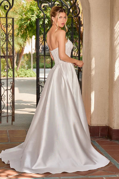 35104-Timeless Strapless A-Line Wedding Gown
