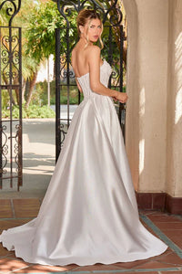 35104-Timeless Strapless A-Line Wedding Gown