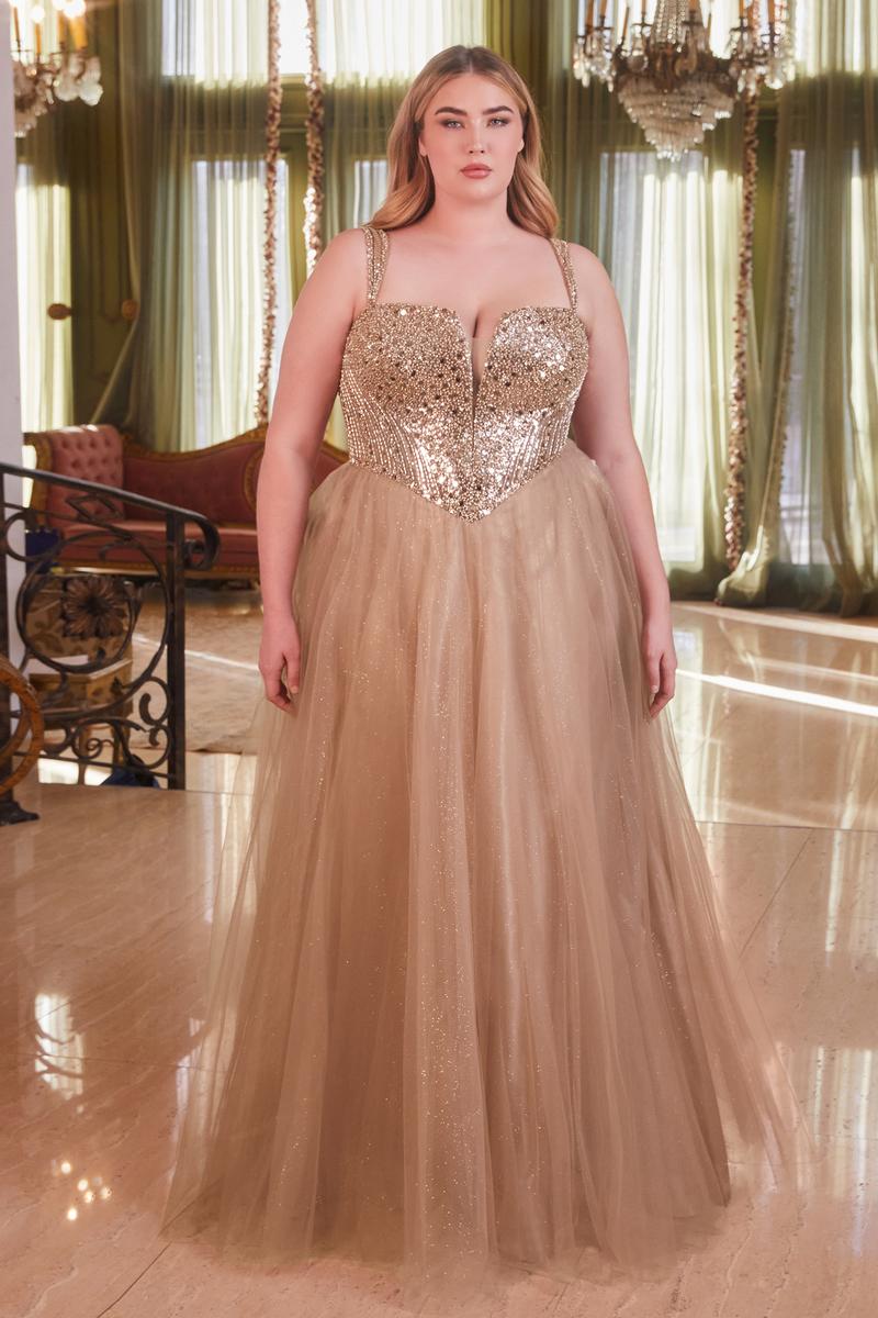 Ladivine Dress CD0217 - Sweetheart Neckline, Long A-Line Silhouette