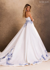 35047-Clasic Matte Satin Strapless Ball Gown