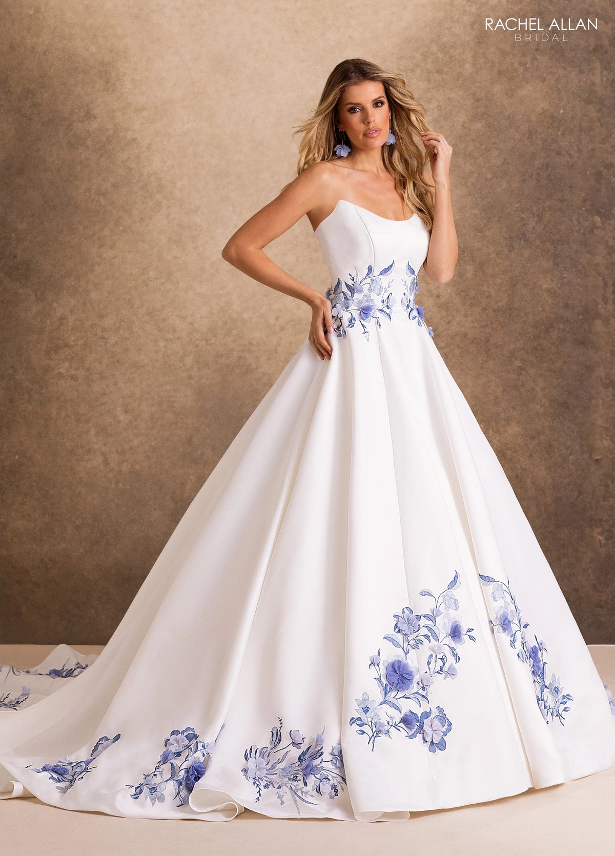 35047-Clasic Matte Satin Strapless Ball Gown