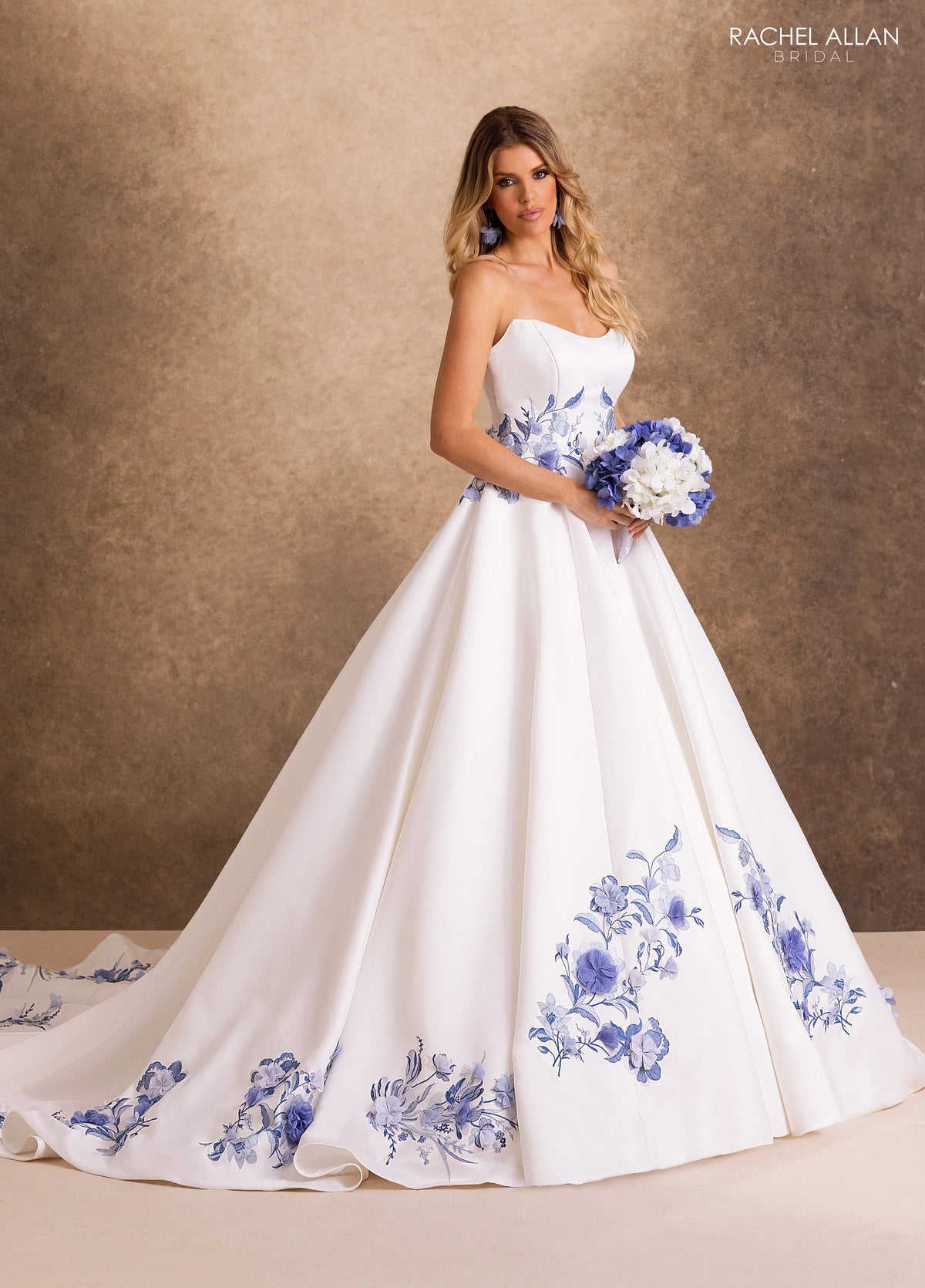 35047-Clasic Matte Satin Strapless Ball Gown