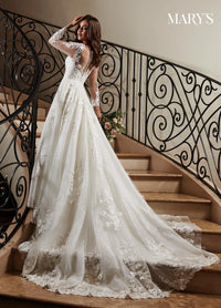 35044-Lace and Glitter Plus Size Ball Gown