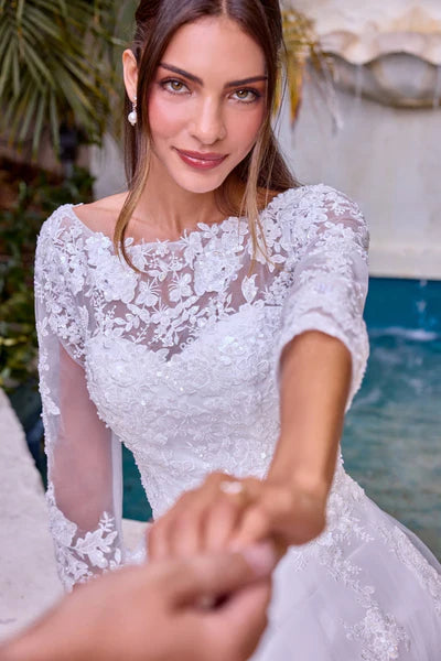 33713-High Neck Timeless Ball Gown
