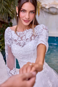 33713-High Neck Timeless Ball Gown