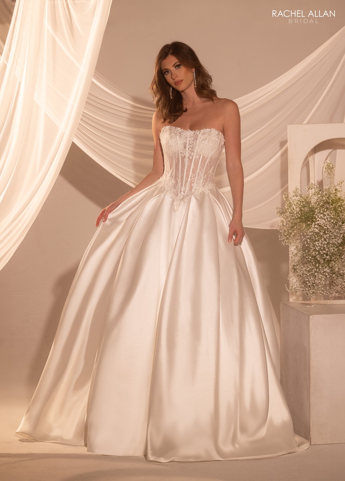 33454 - Ball Gown Wedding Dress with Full Skirt & Regal Design