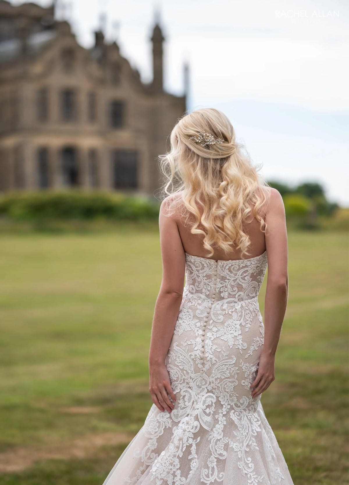 35046-Layered Tulle and Glitter Mermaid Wedding Gown