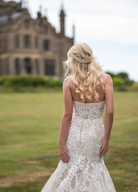 35046-Layered Tulle and Glitter Mermaid Wedding Gown