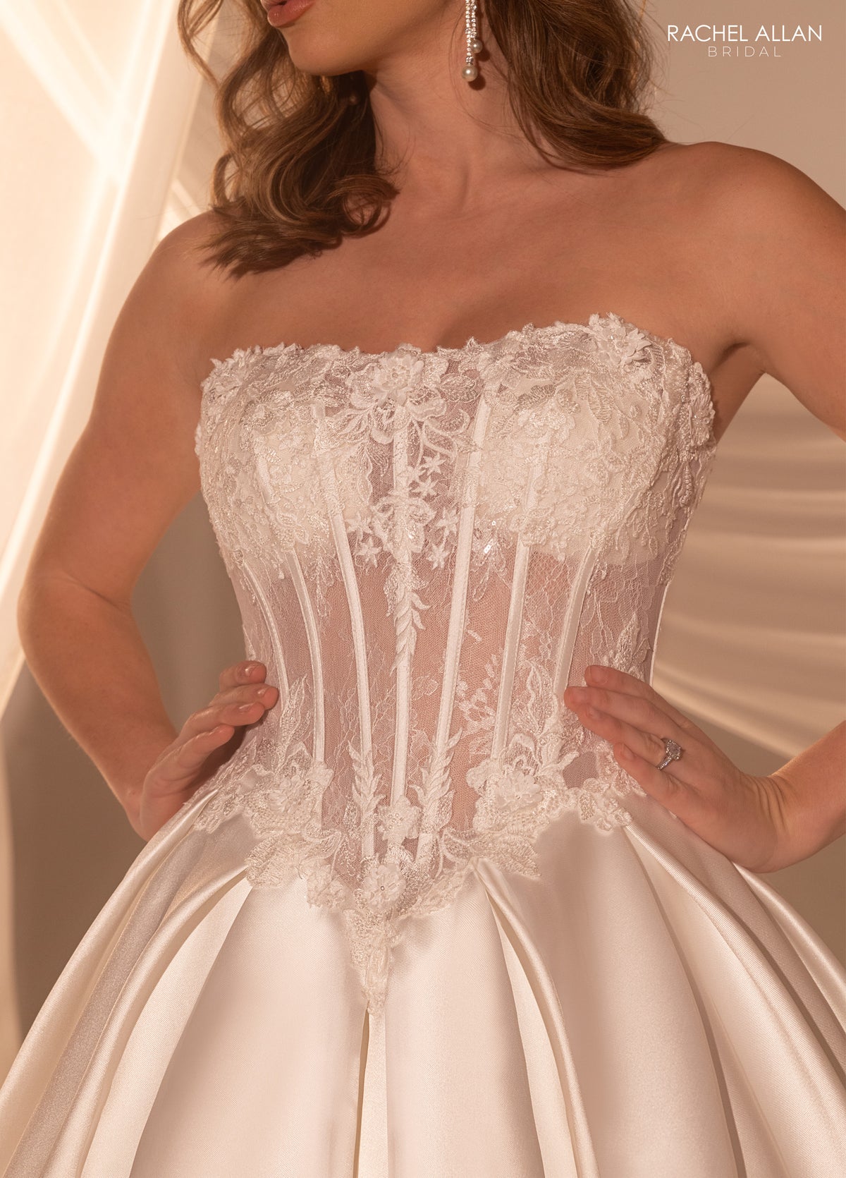 33454 - Ball Gown Wedding Dress with Full Skirt & Regal Design