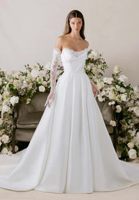 33690 - Strapless Ballgown with Peekaboo Detail