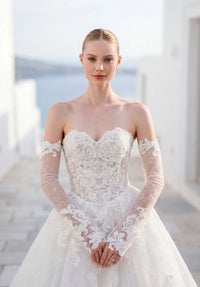 34761-Strapless Sweetheart Neckline Ball Gown Plus Size Wedding Dress