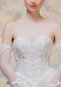 34761-Strapless Sweetheart Neckline Ball Gown Plus Size Wedding Dress