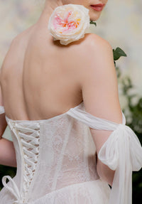 34749-A-Line Basque Waist Wedding Gown
