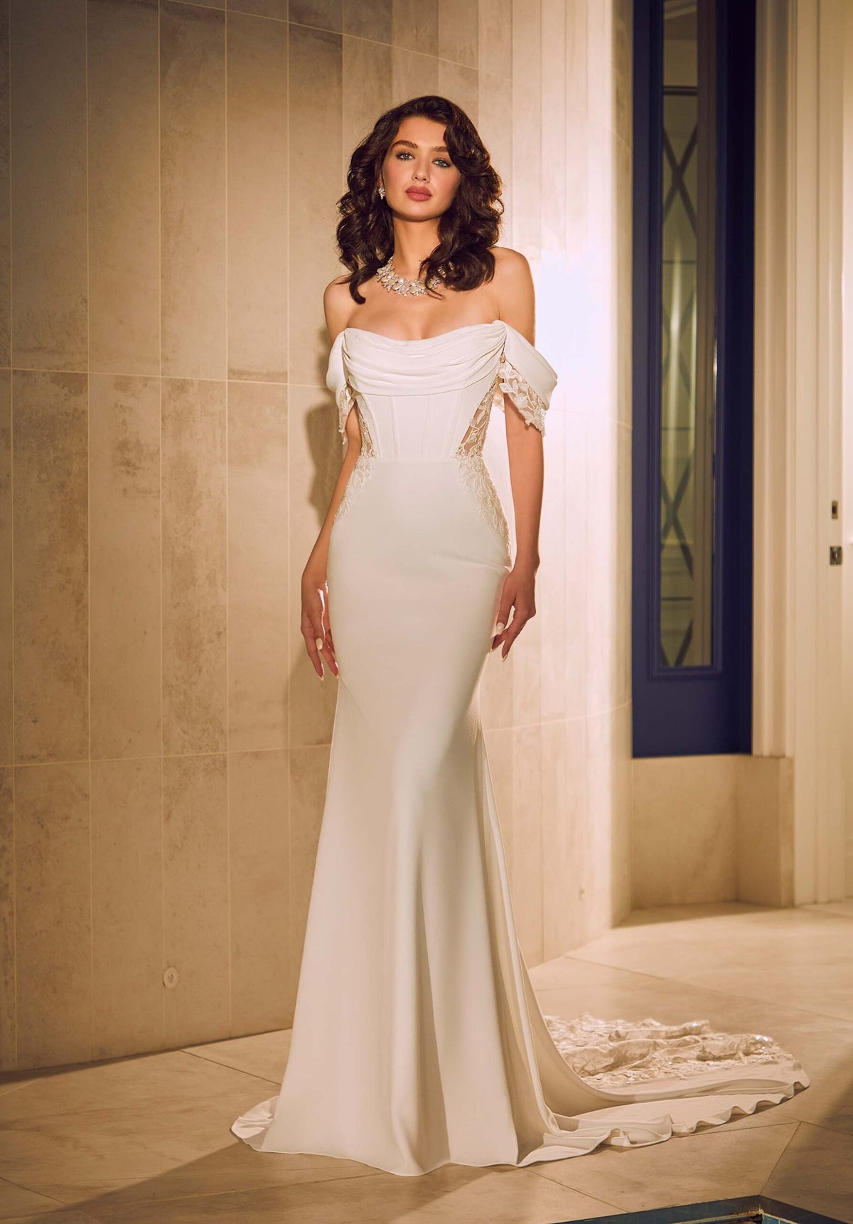 Romanic Fit 32202 - Romantic Fit and Flare Gown with Structured Silhouette ...