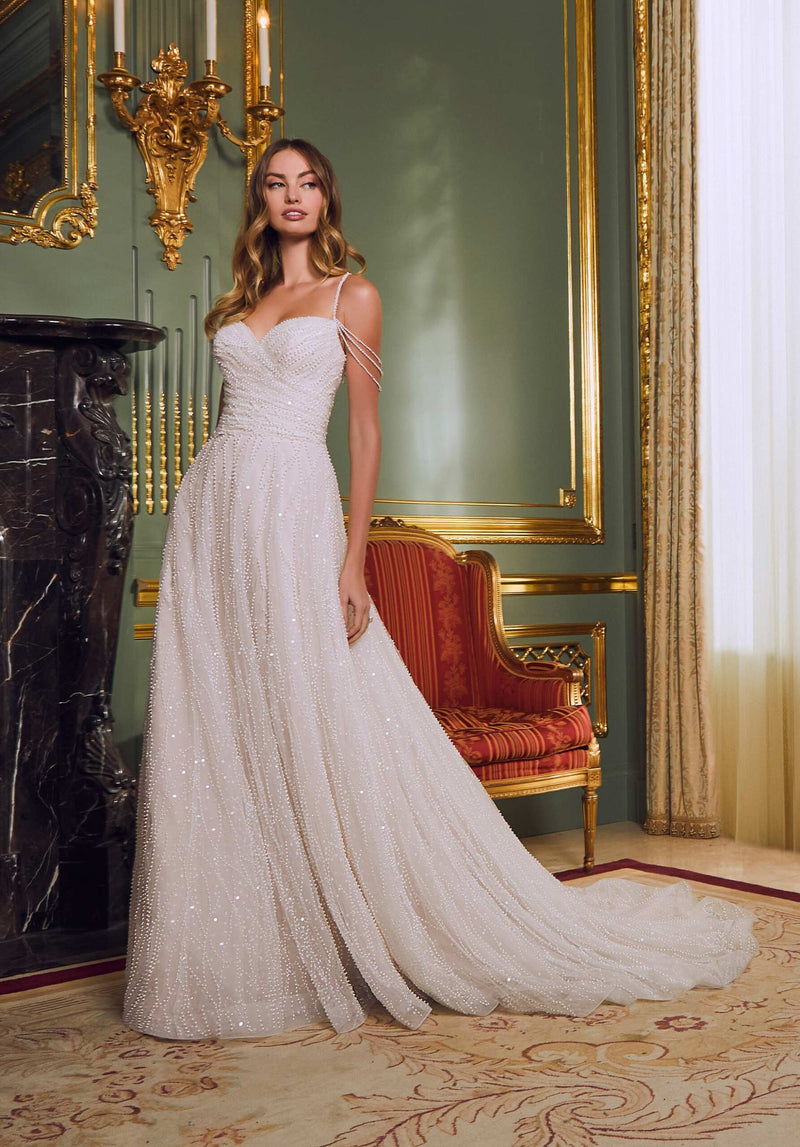 32188 - Soft A-Line Bridal Dress with Lace Detailing normansbridal 32188 - Soft A-Line Bridal Dress with Lace Detailing normansbridal