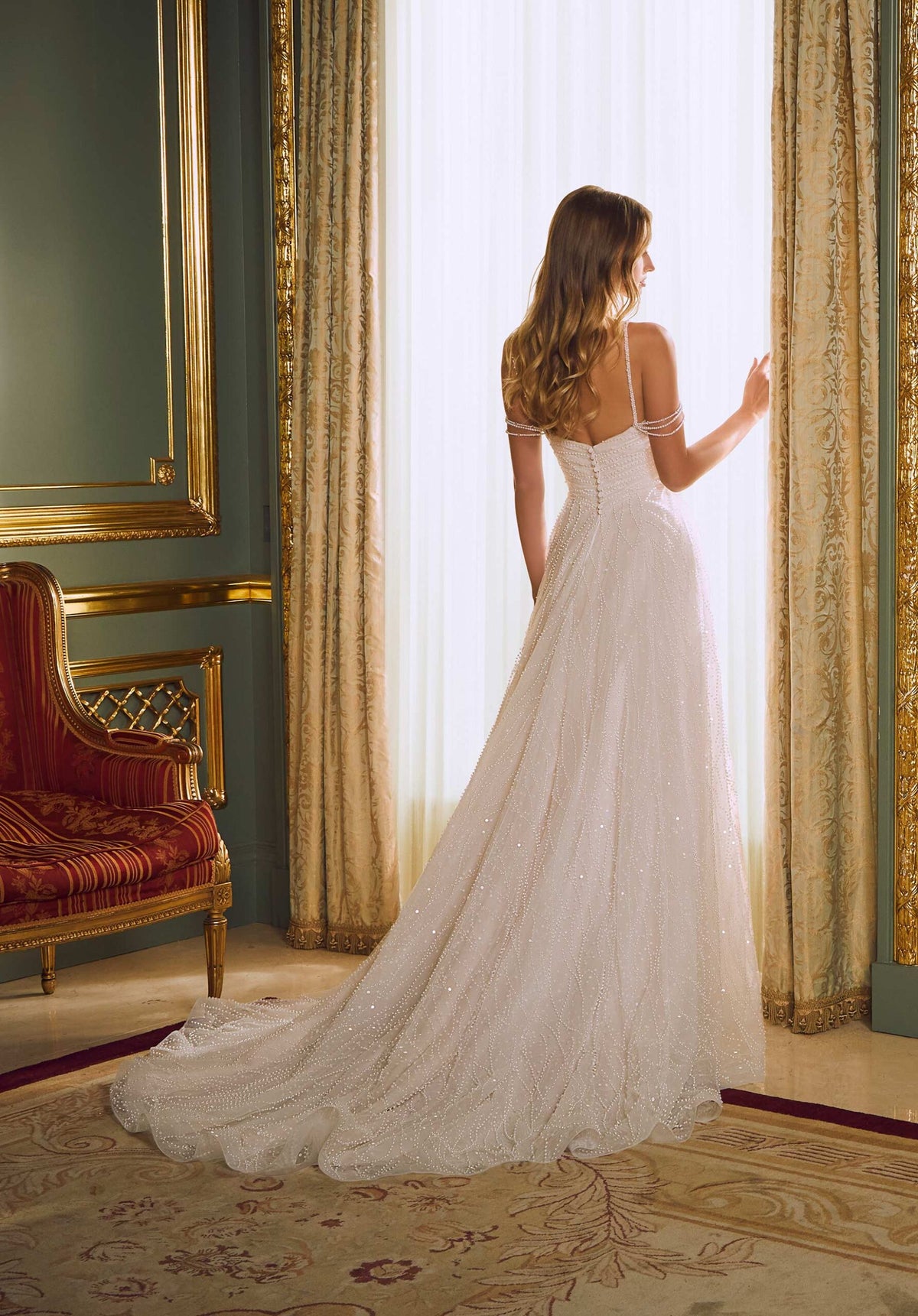 32188 - Soft A-Line Bridal Dress with Lace Detailing normansbridal 32188 - Soft A-Line Bridal Dress with Lace Detailing normansbridal