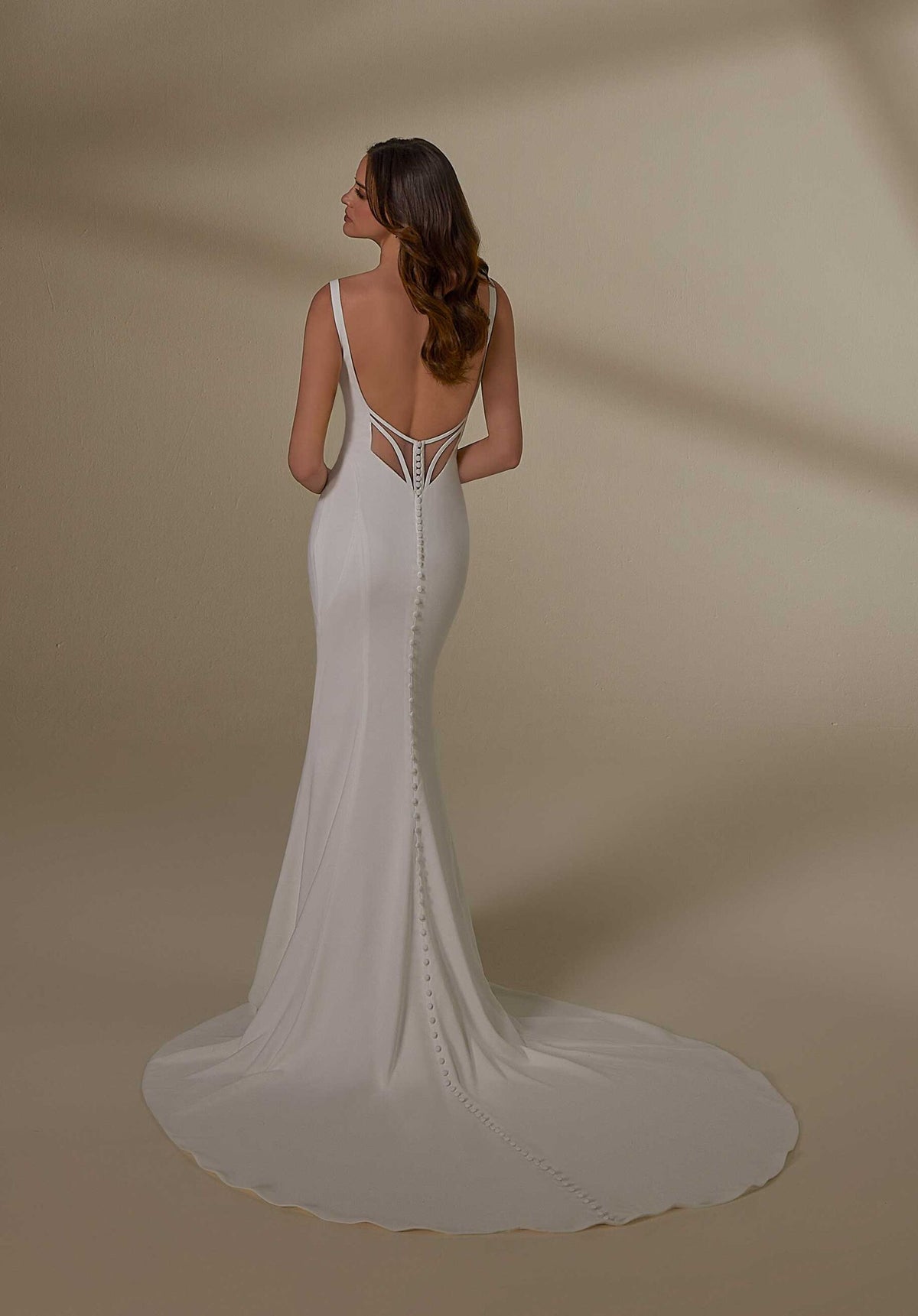 30902 - Modern Fit-and-Flare Bridal Gown with Lace Accents normansbridal 30902 - Modern Fit-and-Flare Bridal Gown with Lace Accents normansbridal