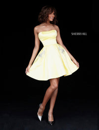 Sherri Hill Dress 51390 Strapless Short A-Line with Embellishments