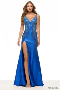 Sherri Hill Dress 57641 - V-Neck Long Fitted Gown