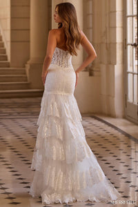 Sherri Hill Dress 57646 - Strapless Lace Fit and Flare Gown