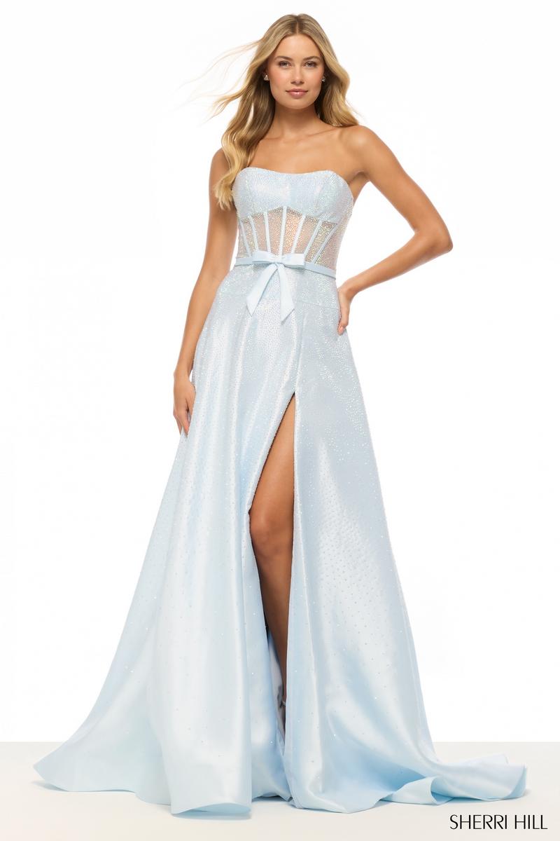 Sherri Hill Dress 57697 - Strapless A-Line with Corset Bodice