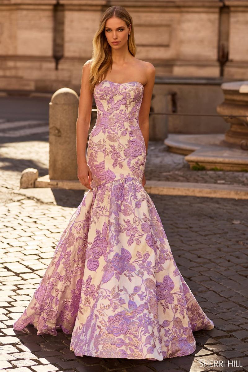 Sherri Hill Dress 57785 - Strapless Fit and Flare Gown