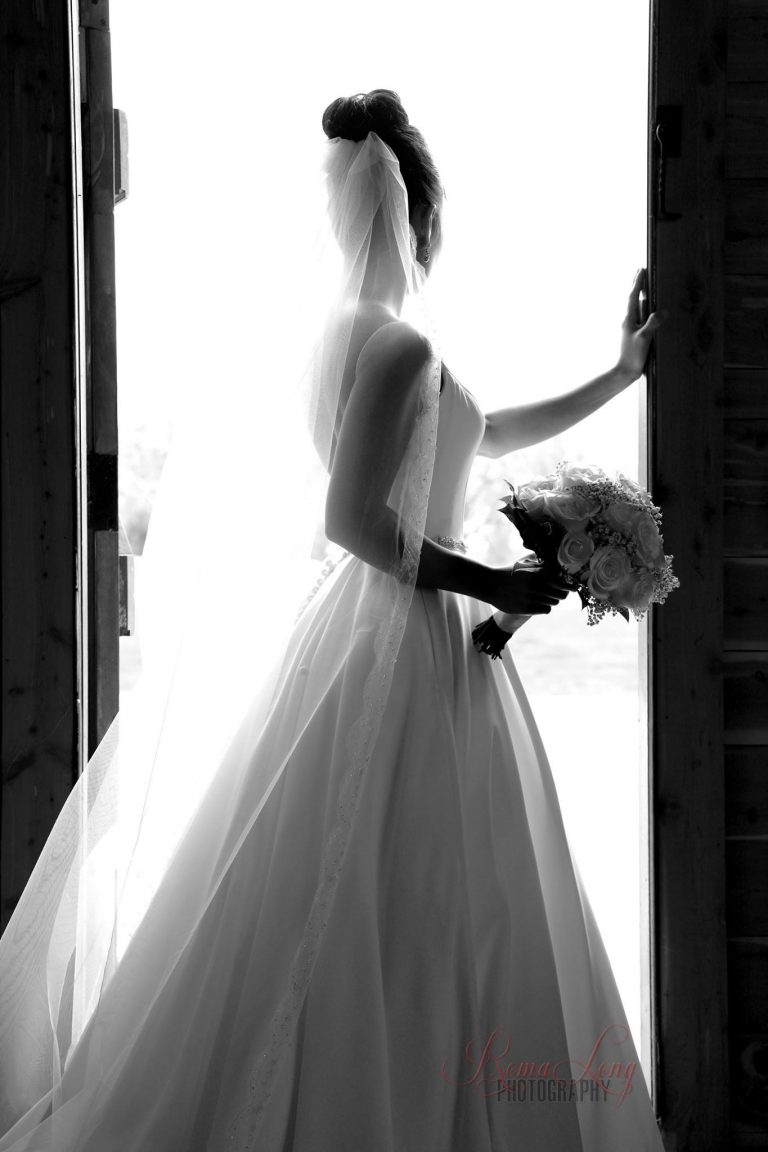 Silhouette of a Norman's bride.