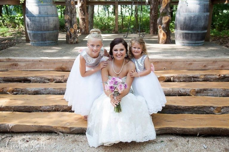 A Norman's bride and her flowergirls.