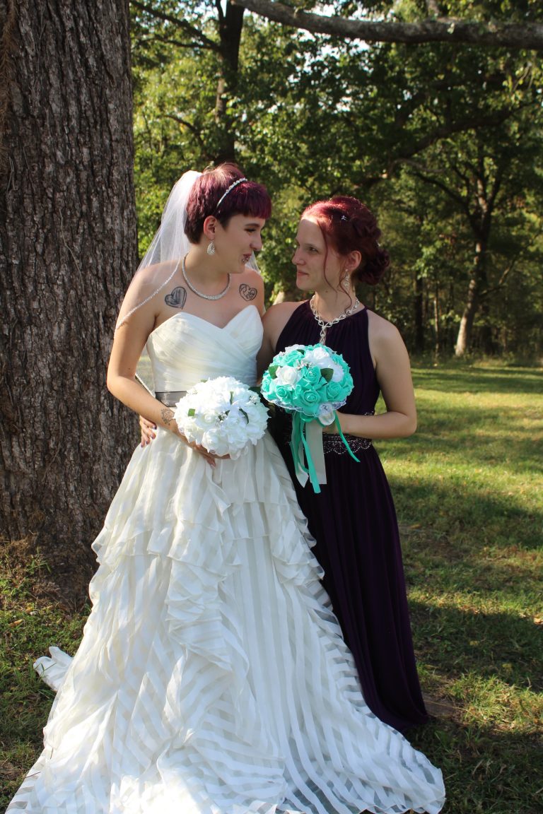 A Norman's bride and her bridesmaid.